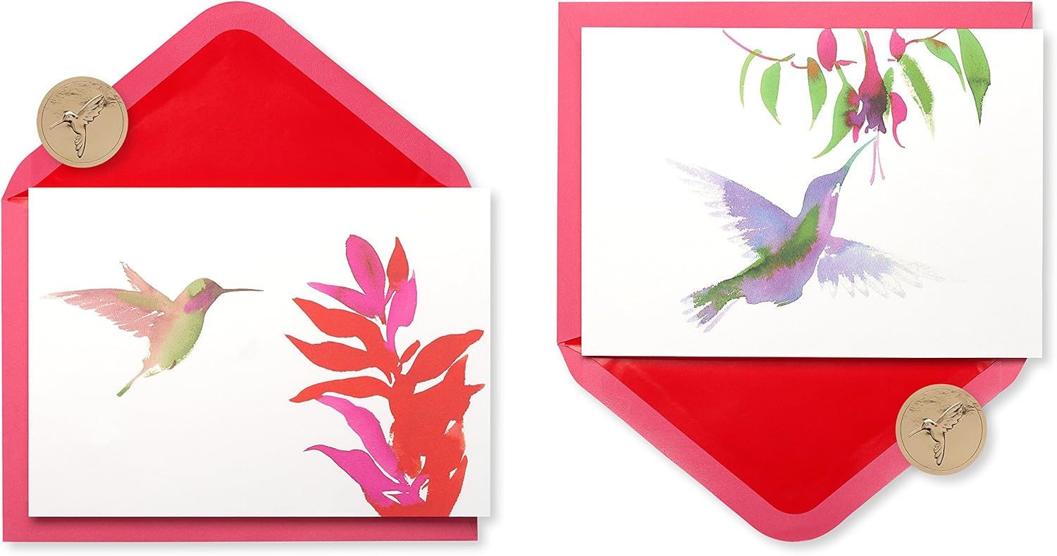 Papyrus Blank Cards with Envelopes, Watercolor Hummingbirds (20-Count) - Image 8